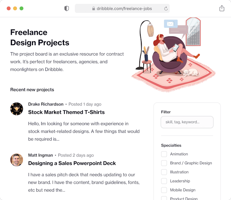 freelance design job board